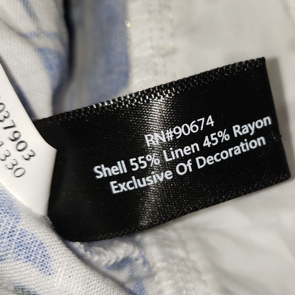 Boston Proper Positano Tile Print Tiered Linen Dress - Picture 5 of 7